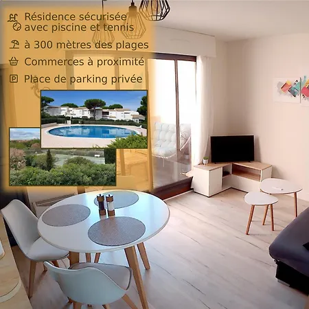 Lejlighed Casa Lano - T2 Avec Terrasse, Avec Piscine Et Tennis Agde